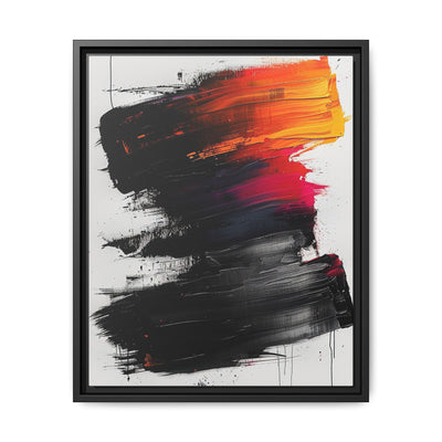 Abstract Elegance: Dynamic Black & White Brush Stroke Art Print