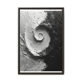 Yin-Yang Swirl Abstract - High Contrast Impasto Art Print
