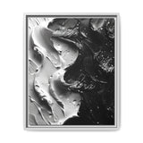 Yin-Yang Abstract Impasto Swirl - High Contrast Monochrome Art Print