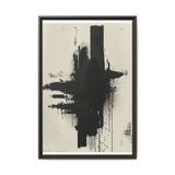Abstract Energy: Bold Black & White Brush Stroke Fine Art Print