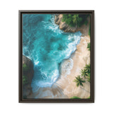 Golden Hour Tropical Beach Aerial View - Vibrant 4K Wall Art