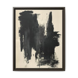 Abstract Black & White Brush Stroke Dynamic Art Print