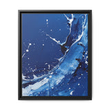 Abstract Splendor: Pollock-Inspired Blue and White Art Print