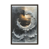 Yin Yang Impasto Swirl - Monochrome Abstract Art Print
