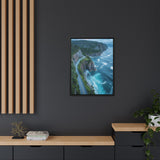 Coastal Serenity: Bird's-Eye View of BC Highway - Premium Art Print