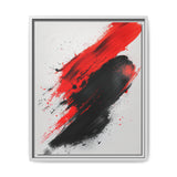 Abstract Energy: Vivid Red & Black Chaos - High-Definition Art Print