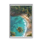 Golden Hour Bliss: Tropical Beach Aerial Art Print