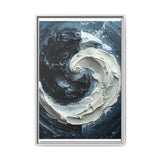 Monochrome Yin-Yang Impasto - Abstract Modern Art Print