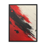 Abstract Chaos: Vivid Red & Black Brushstrokes - 8K Fine Art Print