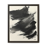 Abstract Energy: Bold Black Brush Strokes on Museum Grade Paper