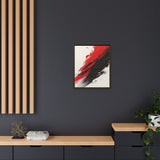Abstract Red & Black Dynamic Motion - Modern Ink Art Print 8K