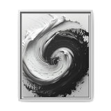 Monochrome Elegance: Abstract Brushwork Art Print