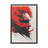 Abstract Energy - Vivid Red & Black Chaos Ink Art Print