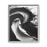 Monochrome Whirl: Abstract Brushstroke Art on Premium Paper