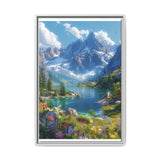 Golden Hour Majesty: Serene Lake & Mountain Landscape Print