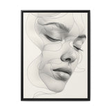 Japandi-Inspired Minimalist One-Line Portrait Art Print