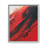 Chaotic Fusion: Vivid Red & Black Abstract Art - 8K Premium Print