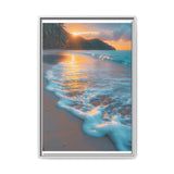 Tropical Serenity at Golden Hour - Vibrant Beach Aerial View