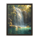 Mystical Forest Waterfall - High-Definition Nature Canvas Print