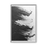 Abstract Swirls Art Print - High Contrast Black & White Brushwork