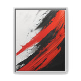 Vivid Red & Black Abstract Chaos - Premium 8K Fine Art Print
