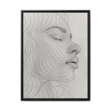 Japandi Minimalist One-Line Art Portrait - Monochrome Ink Print