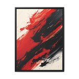 Vivid Red & Black Abstract Chaos - High-Detail Art Print 8K