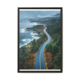Coastal Serenity: BC Highway Aerial View - Premium Art Print