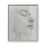 Japandi Minimalist One-Line Art Portrait - Monochrome Ink Print