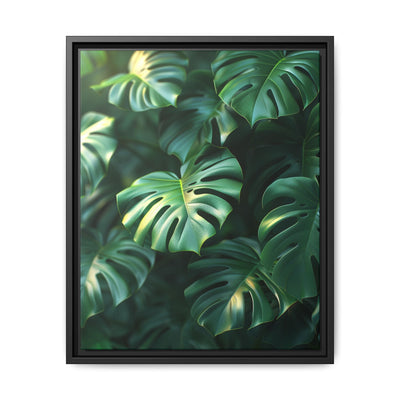 Serene Monstera Elegance - Minimalist Aerial Leaf Art Print