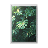 Serene Monstera Elegance - Minimalist Aerial Leaf Art Print