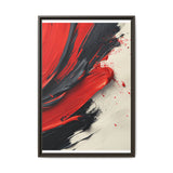 Chaotic Energy: Vivid Red & Black Abstract Art Print, 8K HD