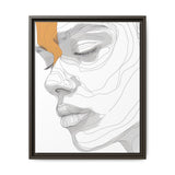 Elegant One-Line Japandi Portrait - Monochrome Minimalist Art Print