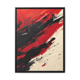 Vivid Red & Black Abstract Chaos - High-Detail 8K Art Print