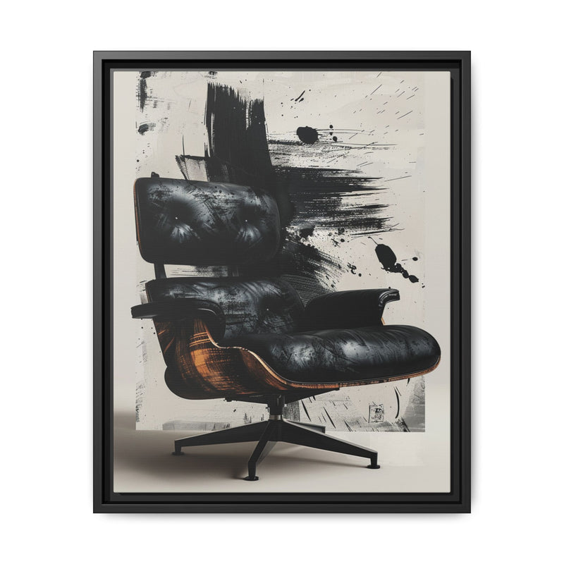 Dynamic Abstract Brush Strokes - Modern Artistic Black & White Print