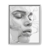 Japandi Minimalist One-Line Art Portrait - Elegant Ink Canvas