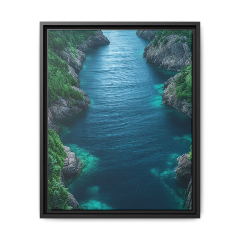 Coastal Serenity: Aerial BC Highway - Premium Museum Art Print