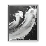 Monochrome Elegance: Abstract Brushwork Art Print