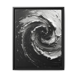 Abstract Swirls Art Print - Monochrome Brushwork Elegance