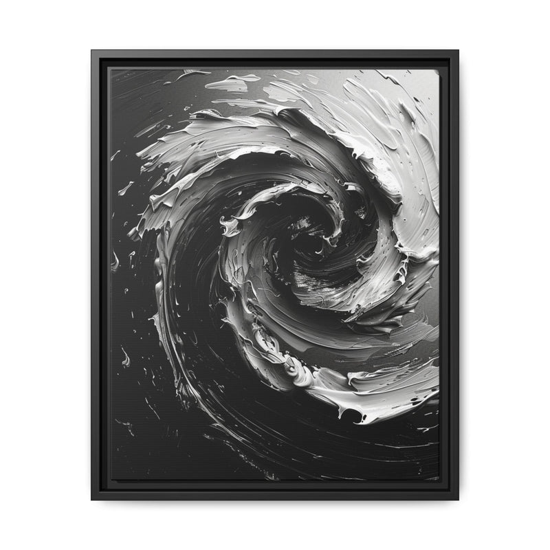 Abstract Swirls Art Print - Monochrome Brushwork Elegance