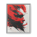 Abstract Energy - Vivid Red & Black Chaos Ink Art Print