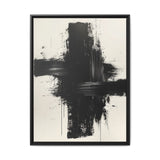 Abstract Energy - Bold Black & White Brush Stroke Art Print