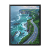 Coastal Serenity: Bird's-Eye View of BC Highway - Fine Art Print