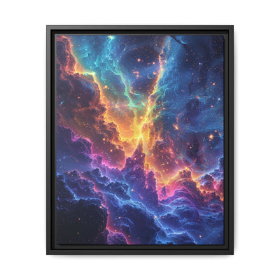Ethereal Cosmic Garden - Neon 4K Space Nature Art Print