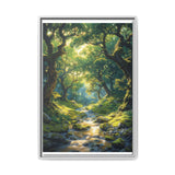 Enchanted Forest Whimsy: Ethereal Lights & Ancient Trees Art Print