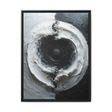 Monochrome Yin-Yang Swirl - Abstract High-Contrast Fine Art Print