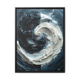 Monochrome Yin-Yang Impasto - Abstract Modern Art Print