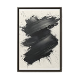 Abstract Energy: Bold Black & White Brush Stroke Art Print