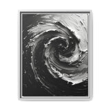 Abstract Swirls Art Print - Monochrome Brushwork Elegance