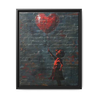 Heart Balloon Child - Banksy-Inspired Artistic Graffiti Print